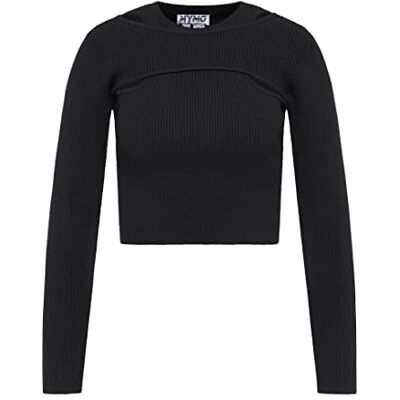 13730073 libbi Damski sweter z dzianiny , czarny, M/L, czarny, M-L 13730073 libbi Damski sweter z dzianiny , czarny, M/L, czarny, M-L