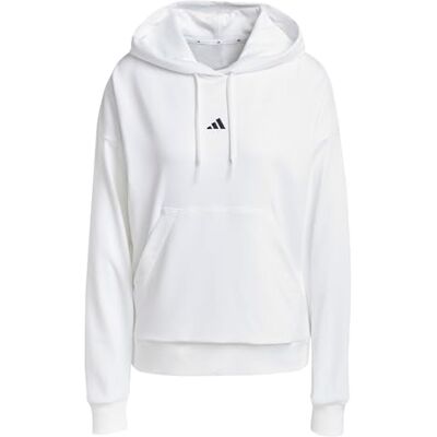 JD7990 adidas Kobiety ESSENTIALS SMALL LOGO FRENCH TERRY HOODIE, white/black, S JD7990 adidas Kobiety ESSENTIALS SMALL LOGO FRENCH TERRY HOODIE, white/black, S