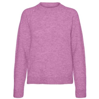10298674-4517690 VERO MODA Damski sweter z dzianiny, fuksja różowy/szczegóły: melanż, XXL 10298674-4517690 VERO MODA Damski sweter z dzianiny, fuksja różowy/szczegóły: melanż, XXL