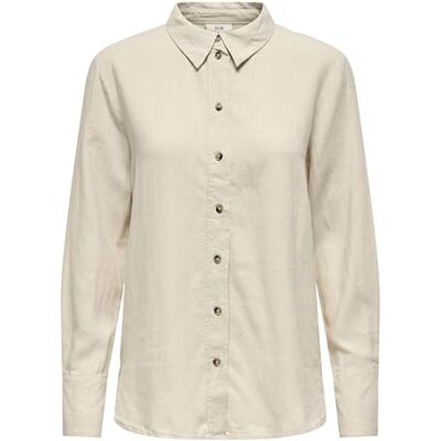 15318364-4458747 Jdy Mężczyźni Jdy Say L/S Linen Koszula, Beżowy, XS 15318364-4458747 Jdy Mężczyźni Jdy Say L/S Linen Koszula, Beżowy, XS