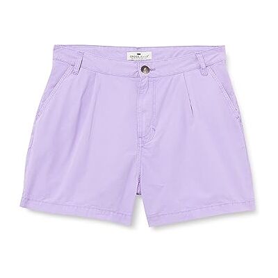 B 596-011 Cross Pleated Chino szorty damskie, fioletowy, 32W B 596-011 Cross Pleated Chino szorty damskie, fioletowy, 32W
