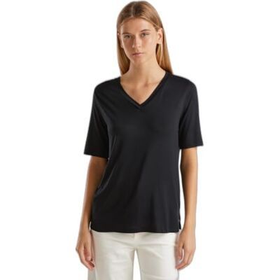 3Z12D401G United Colors of Benetton t-shert, Czarna, XXS 3Z12D401G United Colors of Benetton t-shert, Czarna, XXS