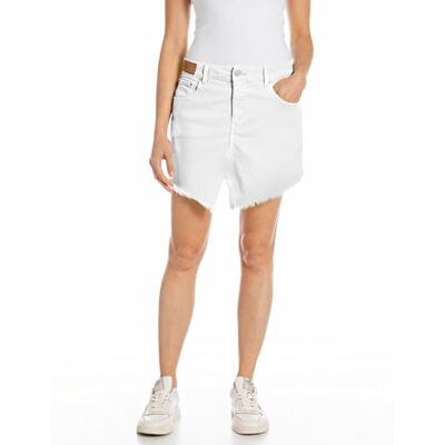 W9932F.000.8405392 Replay Damska spódnica mini jeansowa, 001 Optical White, 29W W9932F.000.8405392 Replay Damska spódnica mini jeansowa, 001 Optical White, 29W