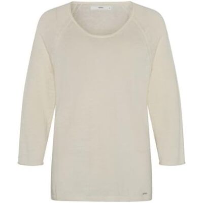 34-7908_90171100 BRAX Damski styl Nala lniana wiskoza dekolt w serek sweter z długim rękawem, indygo, 44 34-7908_90171100 BRAX Damski styl Nala lniana wiskoza dekolt w serek sweter z długim rękawem, indygo, 44