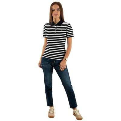 WW0WW432250X4XXL TOMMY HILFIGER Damska koszulka polo SLIM PIQUE SS 1985 WW0WW43225, niebieska, XXL, Niebieski (Dark Night Navy/Ecru Stp), XXL WW0WW432250X4XXL TOMMY HILFIGER Damska koszulka polo SLIM PIQUE SS 1985 WW0WW43225, niebieska, XXL, Niebieski (Dark Night Navy/Ecru Stp), XXL