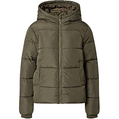 17115626 PIECES Pcbee New Short Puffer Jacket Bc kurtka damska, czarny/oliwkowy (Black Olive), XS 17115626 PIECES Pcbee New Short Puffer Jacket Bc kurtka damska, czarny/oliwkowy (Black Olive), XS