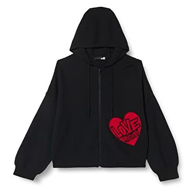 W S 08H 10 X A125 Love Moschino Women's Ottoman Stitch Blended Wool-Cashmere Jacket, czarna, 38 (DE) W S 08H 10 X A125 Love Moschino Women's Ottoman Stitch Blended Wool-Cashmere Jacket, czarna, 38 (DE)