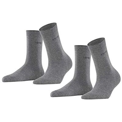 18531 ESPRIT Kobiety Skarpety Uni Multipack W So Bawełna jednokolorowe 2 Pak, Szary Light Grey Melange 3390, 35-38 18531 ESPRIT Kobiety Skarpety Uni Multipack W So Bawełna jednokolorowe 2 Pak, Szary Light Grey Melange 3390, 35-38