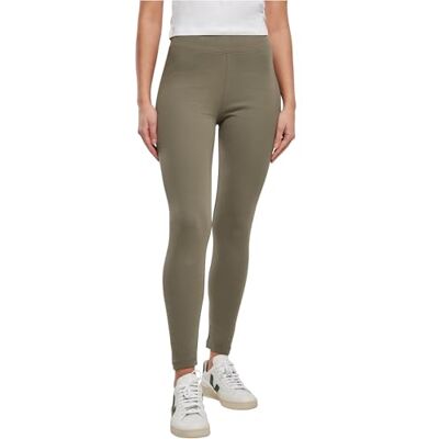 TB2633 Urban Classics Damskie legginsy z wysokim stanem z dżerseju, obcisłe spodnie dla kobiet, spodnie do jogi z wysokim siedziskiem, dostępne w 4 wariantach kolorystycznych, rozmiary XS 5XL, oliwkowy, XS TB2633 Urban Classics Damskie legginsy z wysokim stanem z dżerseju, obcisłe spodnie dla kobiet, spodnie do jogi z wysokim siedziskiem, dostępne w 4 wariantach kolorystycznych, rozmiary XS 5XL, oliwkowy, XS