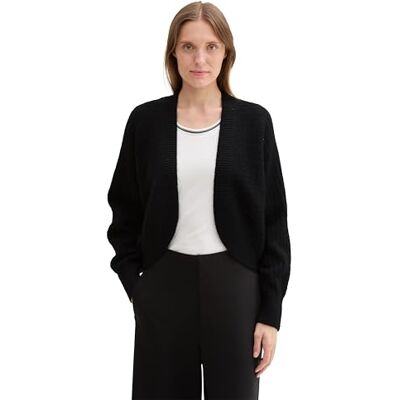 1044103 TOM TAILOR Damski kardigan z dzianiny, 14482 – Deep Black, XXL 1044103 TOM TAILOR Damski kardigan z dzianiny, 14482 – Deep Black, XXL