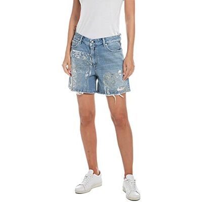 WA501P.000.108 42B Replay Damskie szorty jeansowe, 010 Light Blue, 26W WA501P.000.108 42B Replay Damskie szorty jeansowe, 010 Light Blue, 26W