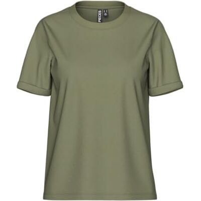 17086970 PIECES T-shirt damski, Deep Lichen Green, L 17086970 PIECES T-shirt damski, Deep Lichen Green, L