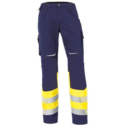 KÜBLER Workwear Paul H. Kübler Bekleidungswerk Spodnie damskie, żółty ostrzegawczy/ciemnoniebieski, 106 EU KÜBLER Workwear Paul H. Kübler Bekleidungswerk Spodnie damskie, żółty ostrzegawczy/ciemnoniebieski, 106 EU