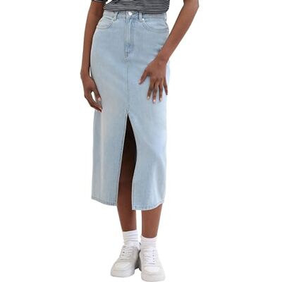 1040888 TOM TAILOR Denim Damska spódnica midi, 10118 Used Light Stone Blue Denim, XS 1040888 TOM TAILOR Denim Damska spódnica midi, 10118 Used Light Stone Blue Denim, XS
