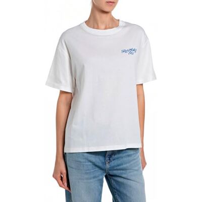 W3089H.000.20994 Replay Damska koszulka W3089h, 011 Off White, XS W3089H.000.20994 Replay Damska koszulka W3089h, 011 Off White, XS