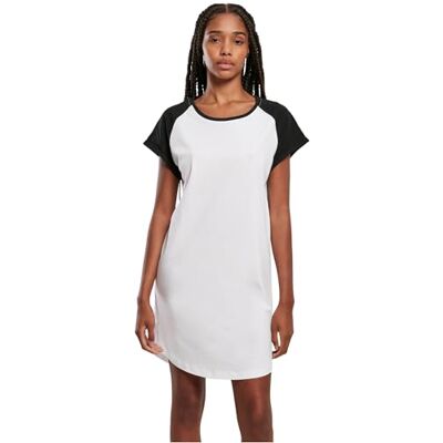 TB5030 Urban Classics Ladies Contrast Raglan Tee Dress damska krótka sukienka bia?a/czarna Basics, Streetwear, bia?y/czarny, S TB5030 Urban Classics Ladies Contrast Raglan Tee Dress damska krótka sukienka bia?a/czarna Basics, Streetwear, bia?y/czarny, S