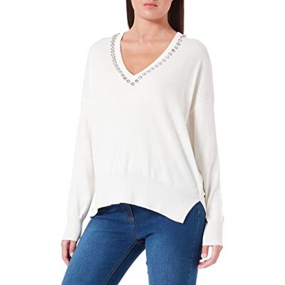 DK1460.000.G22998 Replay Damski sweter DK1460, 001 biały, S DK1460.000.G22998 Replay Damski sweter DK1460, 001 biały, S
