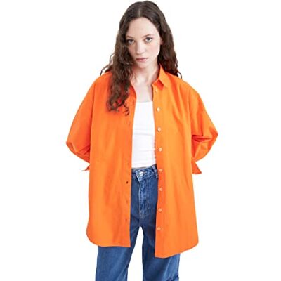 T5494AZ DeFacto Damska koszulka typu tunic, koralowy, XS T5494AZ DeFacto Damska koszulka typu tunic, koralowy, XS