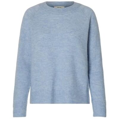 16074482 Selected Femme Damski sweter z mieszanki wełny alpaki, Kaszmir Blue 1, L 16074482 Selected Femme Damski sweter z mieszanki wełny alpaki, Kaszmir Blue 1, L