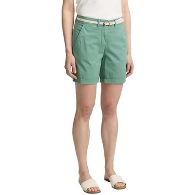 1045434 TOM TAILOR Damskie szorty chinosy, bermudy, z paskiem, 13010 Faded Green, 32 1045434 TOM TAILOR Damskie szorty chinosy, bermudy, z paskiem, 13010 Faded Green, 32