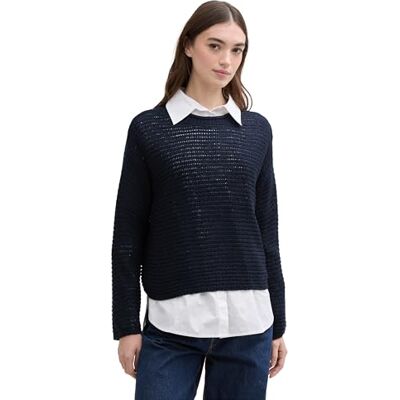 1045610 TOM TAILOR Denim Sweter damski, 10668 Sky Captain Blue, M 1045610 TOM TAILOR Denim Sweter damski, 10668 Sky Captain Blue, M