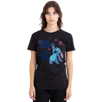 UKWT2-01-DSNY10350 Lilo And Stitch Koszulka damska Happy Me New Year, czarna, XXL, Czarny, XXL UKWT2-01-DSNY10350 Lilo And Stitch Koszulka damska Happy Me New Year, czarna, XXL, Czarny, XXL