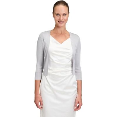 0225/4818 Vera Mont Vera Mont Damski kurtka z dzianiny, szary/srebrny, M, Grey/Silver, M 0225/4818 Vera Mont Vera Mont Damski kurtka z dzianiny, szary/srebrny, M, Grey/Silver, M