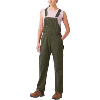 FBW206 Dickies Damski kombinezon Plus Relaxed Fit Straight Leg Bib Overall, spodnie ogrodniczki, zielony mech spłukiwany, 16 FBW206 Dickies Damski kombinezon Plus Relaxed Fit Straight Leg Bib Overall, spodnie ogrodniczki, zielony mech spłukiwany, 16
