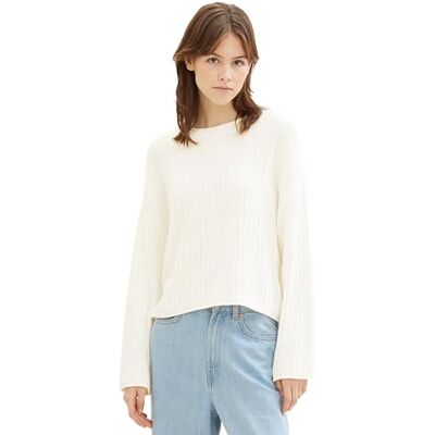 1040737 TOM TAILOR Denim Sweter damski, 10332 – Off White, XS 1040737 TOM TAILOR Denim Sweter damski, 10332 – Off White, XS