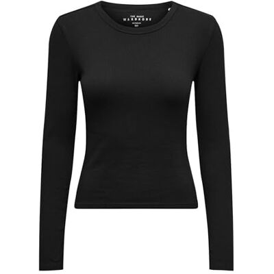 15356803-4892428 Onleasy L/S O-Neck Top Box JRS, czarny, S 15356803-4892428 Onleasy L/S O-Neck Top Box JRS, czarny, S