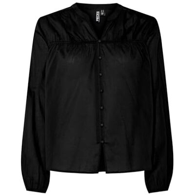 17158857-4839503 Pcfikenna Ls Blouse WVN Pwp, czarny, XL 17158857-4839503 Pcfikenna Ls Blouse WVN Pwp, czarny, XL