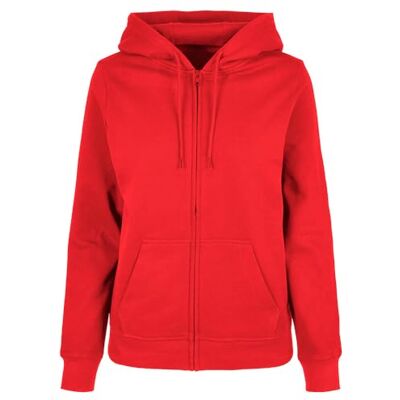 BB009 Build Your Brand Damska bluza damska Basic Zip Hoody, damska bluza z kapturem z zamkiem błyskawicznym, krój regularny, rozmiary XS-5XL, Cityred, 3XL BB009 Build Your Brand Damska bluza damska Basic Zip Hoody, damska bluza z kapturem z zamkiem błyskawicznym, krój regularny, rozmiary XS-5XL, Cityred, 3XL