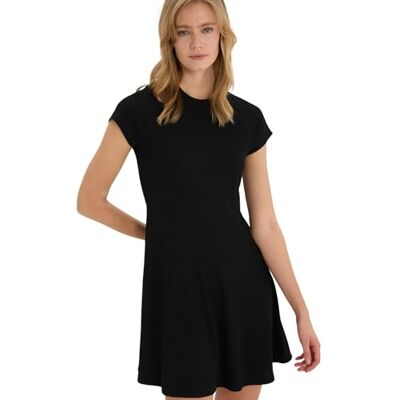 236236244 DeFacto Sukienka letnia – Bodycon damska sukienka stylowa i elegancka – letnia sukienka kobieca i wygodna, czarny, L 236236244 DeFacto Sukienka letnia – Bodycon damska sukienka stylowa i elegancka – letnia sukienka kobieca i wygodna, czarny, L