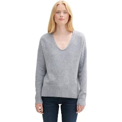 1043316 TOM TAILOR Denim Sweter damski, 10658 Cement Grey Mélange, XXL 1043316 TOM TAILOR Denim Sweter damski, 10658 Cement Grey Mélange, XXL