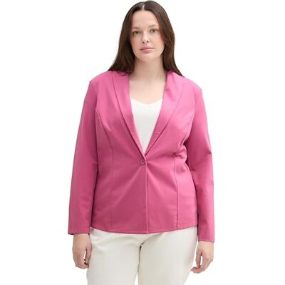 1043776 TOM TAILOR Damska marynarka Plussize, 16348 różowy aksamit, 46 duże rozmiary 1043776 TOM TAILOR Damska marynarka Plussize, 16348 różowy aksamit, 46 duże rozmiary