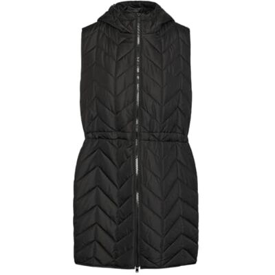 17150583 PIECES Damska kamizelka pikowana Pcjasmin Sl Long Vest Mm, czarny, S 17150583 PIECES Damska kamizelka pikowana Pcjasmin Sl Long Vest Mm, czarny, S