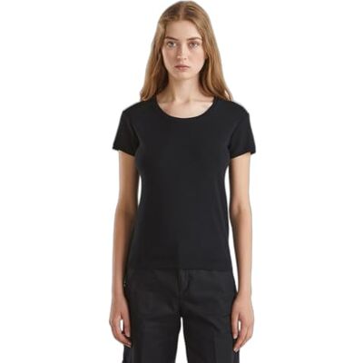 1091D1M10 United Colors of Benetton Sweter damski, Czarny 100, L 1091D1M10 United Colors of Benetton Sweter damski, Czarny 100, L