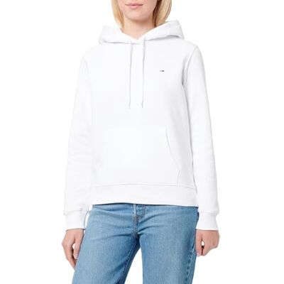 DW0DW19958YBRXS Tommy Jeans Damska bluza z kapturem TJW REG S FLAGA DW0DW19958YBR002, biała (biała), XS, Biały (biały), XS DW0DW19958YBRXS Tommy Jeans Damska bluza z kapturem TJW REG S FLAGA DW0DW19958YBR002, biała (biała), XS, Biały (biały), XS