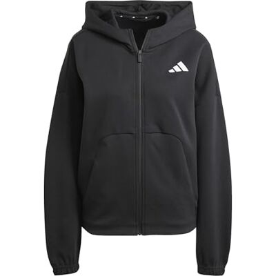 JE3989 adidas dames FUTURE ICONS SMALL LOGO FULL ZIP HOODIE, black, XXS JE3989 adidas dames FUTURE ICONS SMALL LOGO FULL ZIP HOODIE, black, XXS