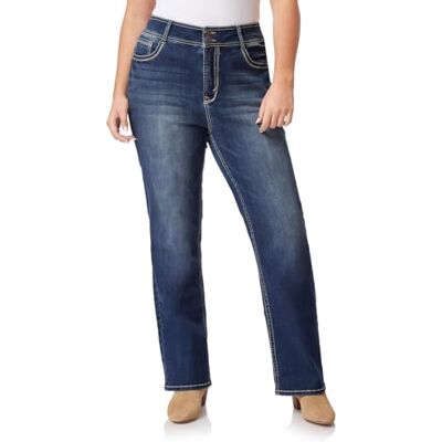 WLM12414P-Z733-18 WallFlower Luscious Damskie dżinsy typu bootcut ze średnim stanem, Insta Stretch Denim, w rozmiarach drobnym, średnim i dużym, dżiny dla dzieci, 50/du?e rozmiary/d?ugo WLM12414P-Z733-18 WallFlower Luscious Damskie dżinsy typu bootcut ze średnim stanem, Insta Stretch Denim, w rozmiarach drobnym, średnim i dużym, dżiny dla dzieci, 50/du?e rozmiary/d?ugo