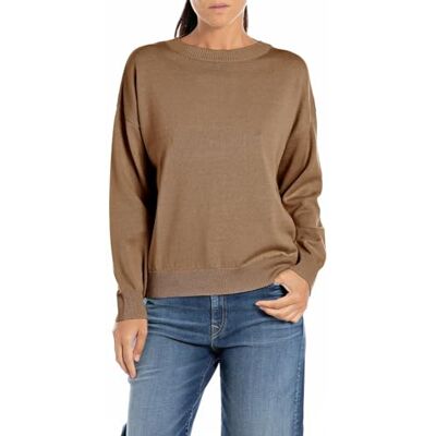 DK3566.000.G23670 Replay Sweter damski, 365 Desert Camel, XXS DK3566.000.G23670 Replay Sweter damski, 365 Desert Camel, XXS