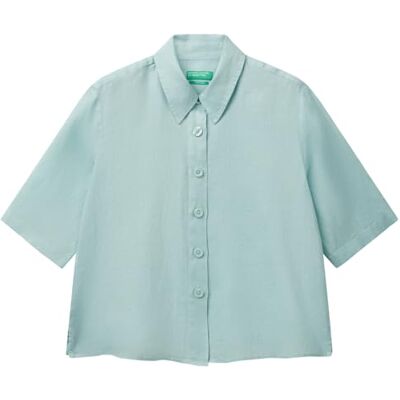 5BML5QB75 United Colors of Benetton Koszula, zielony, XL 5BML5QB75 United Colors of Benetton Koszula, zielony, XL