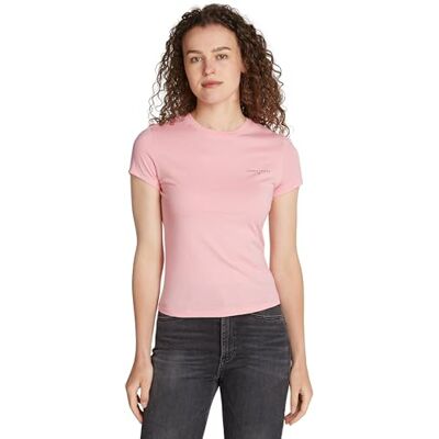 DW0DW18785 Tommy Jeans damska koszulka TJW Slim Linear TEE S/S T-shirt, różowy (jasnoróżowy), XXS, Różowy (Ballet Pink), XXS DW0DW18785 Tommy Jeans damska koszulka TJW Slim Linear TEE S/S T-shirt, różowy (jasnoróżowy), XXS, Różowy (Ballet Pink), XXS