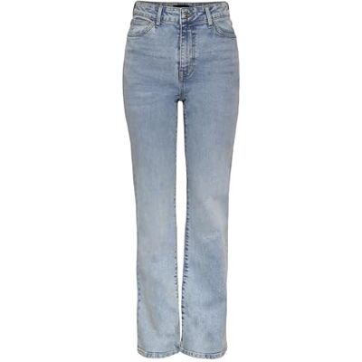 17148063 PCKELLY HW Straight Jeans LB302 NOOS, jasnoniebieski (light blue denim), 33W / 30L 17148063 PCKELLY HW Straight Jeans LB302 NOOS, jasnoniebieski (light blue denim), 33W / 30L