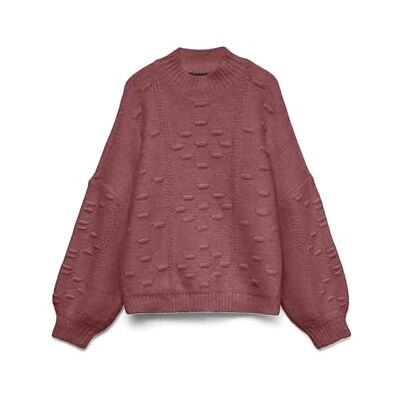 10334928-4835079 VERO MODA Damski sweter Vmkaia Ls Highneck, różowo-brązowy, XS, Różowy brąz., XS 10334928-4835079 VERO MODA Damski sweter Vmkaia Ls Highneck, różowo-brązowy, XS, Różowy brąz., XS