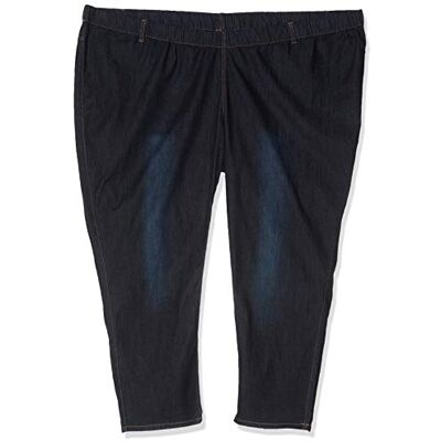 69805494-94 Ulla Popken Duże rozmiary damskie, duże rozmiary, legginsy, slim fit, skinny, gumowy ściągacz, komfort rozciągania do rozmiaru 120 , niebieski (Fashion Denim 94), 44 69805494-94 Ulla Popken Duże rozmiary damskie, duże rozmiary, legginsy, slim fit, skinny, gumowy ściągacz, komfort rozciągania do rozmiaru 120 , niebieski (Fashion Denim 94), 44