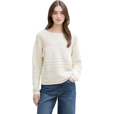 1045617 TOM TAILOR Denim Sweter damski, 10332 – Off White, L 1045617 TOM TAILOR Denim Sweter damski, 10332 – Off White, L