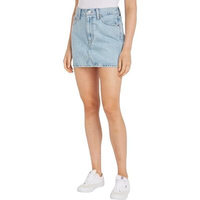 DW0DW17674 Tommy Jeans Damska spódnica Izzie MR MN BH0014, Denim Light, 32, Dżinsowa lekka, 32W DW0DW17674 Tommy Jeans Damska spódnica Izzie MR MN BH0014, Denim Light, 32, Dżinsowa lekka, 32W