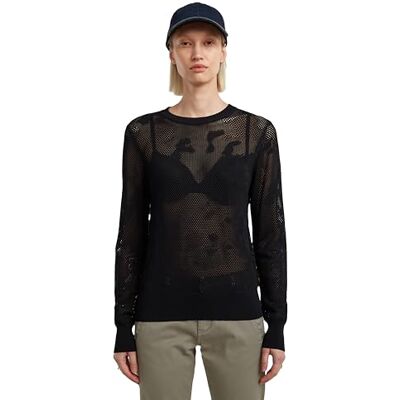 D27724 8719965012981 Pointelle Knit WMN, Czarny (Dk Black -b754-6484), M D27724 8719965012981 Pointelle Knit WMN, Czarny (Dk Black -b754-6484), M