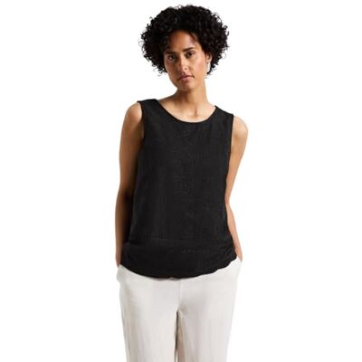 3226353 Street One Damski top z ozdobnym haftem, czarny, 42 3226353 Street One Damski top z ozdobnym haftem, czarny, 42